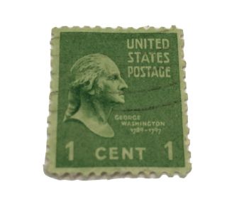 Rare Us Postal George Washington 1789 - 1797 One Cent Stamp