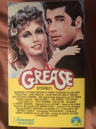 Grease: (1977),  Betamax,  John Travolta,  Olivia Newton - John.  Rare 110 Min Pg