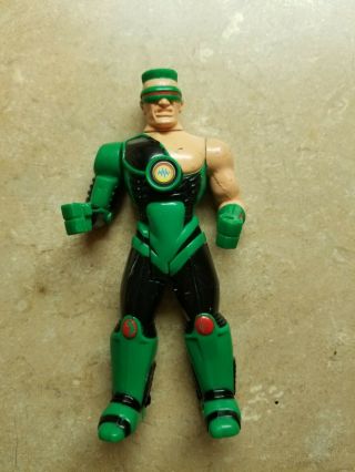 1995 Karate Fighter Milton Bradley Action Figure Pocket Toy Rare Green