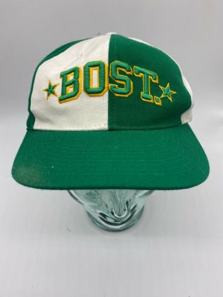 Vintage Rare Green Boston Big Boy White Green Wool Blend Hat St.  Patrick Size 8