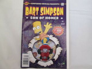 Rare 2000 Bart Simpson Son Of Homer 1 Bongo Comics 1st Issue