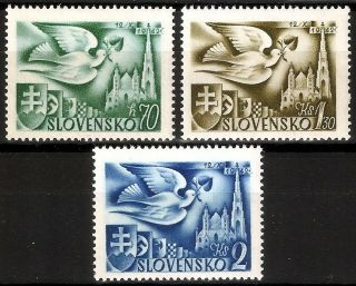 Dr Nazi Wwii Slovakia Rare Stamps 1942 National Alliance Germany Croatia Italy