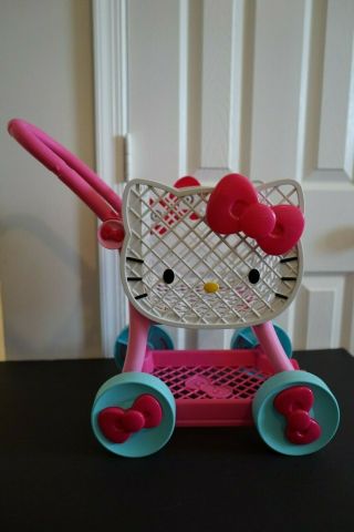 Hello Kitty Shopping Cart Kids Pretend Play 20 " X 15 " X 13  Rare "