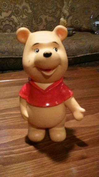 Vintage Rare 1970’s Disney Winnie The Pooh 7” Vinyl Squeak Toy