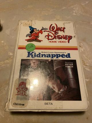 Walt Disney Vhs Kidnapped 1960 White Clamshell Rare Vintage