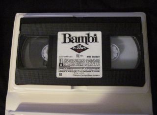 Disney Bambi Rare Black Diamond Classic VHS Movie In Clam Shell Case 3