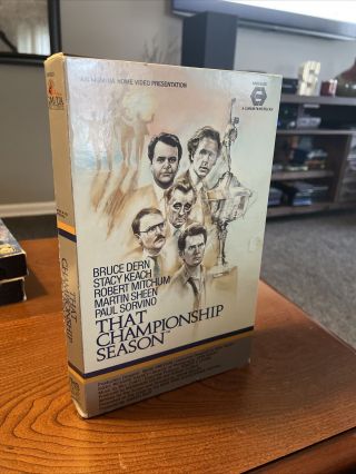 That Championship Season 1983 Mgm Vhs Bruce Dern / Stacy Keach Big Box Rare