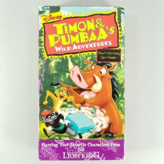 Timon And Pumbaa’s Wild Adventures - " Dont Get Mad,  Get Happy " Vhs Disney Rare