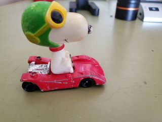 Vintage Snoopy Mini Diecast Race Car Formula 1 Rare Peanuts Aviva