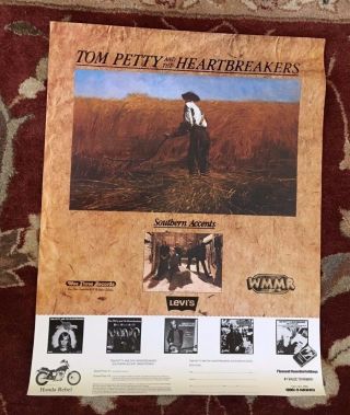 Tom Petty Southern Accents Rare Promotional Poster