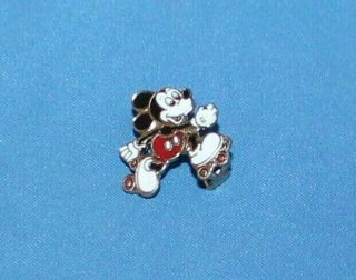Rare Vintage Disney Mickey Mouse On Roller Skates Hinged Pin Back 3/4 "