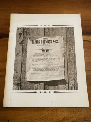 Rare Vtg 1960’s Fictional Jesse James - Younger & Co.  Prospectus By Simpson Lee Co