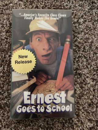 Ernest Goes To School Vhs Jim Varney Full Length Rare Oop Comedy