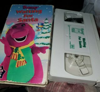 Barney - Waiting For Santa Sing Along Vhs 1992 Rare