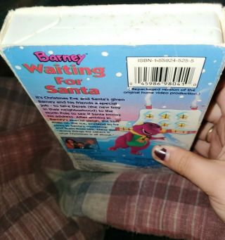 BARNEY - WAITING FOR SANTA SING ALONG VHS 1992 Rare 3