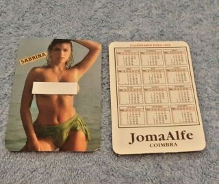 Sabrina Salerno (italy Singer,  Model) ; Topless Calendar Card 1989; Very Rare;