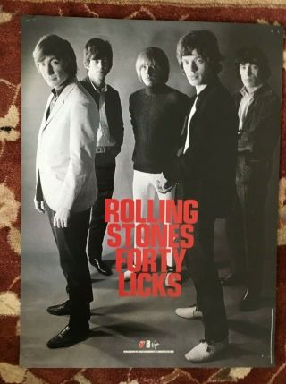 The Rolling Stones Forty Licks Rare Promotional Poster