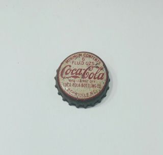 Rare Vintage Coca Cola Soda Bottle Cap Cork,  Ashville,  North Carolina 2