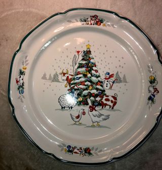 Rare International Tableworks Country Christmas 8966 Dinner Plate