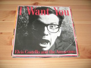 Elvis Costello And The Attractions ‎– I Want You Uk Rare Press 7 " Imp 008