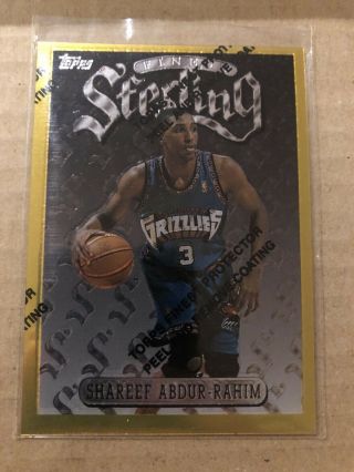 1996 - 97 Topps Finest Shareef Abdur - Rahim Gold Rare Rookie Card 284 W/coating