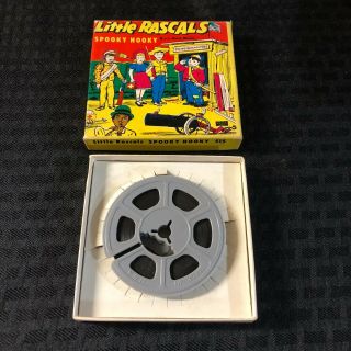 Vintage 1930s - 1940s Little Rascals Spooky Hooky 8mm Film Reel Box Cartoons Rare