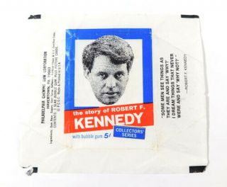 Rare Robert F.  Kennedy 5 Cent Wax Wrapper