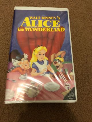 Disney - Alice In Wonderland (black Diamond Edition) Vhs Rare Paper Label