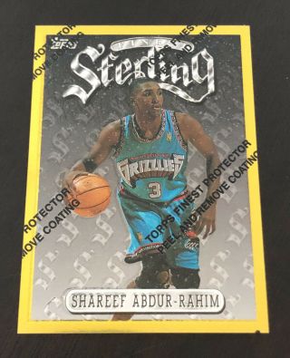 1996 - 97 Topps Finest Shareef Abdur - Rahim Rookie Gold Rare 284 W Coating