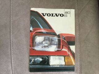 Rare Vintage Volvo 480 Es 6 - Page Fold Out Glossy Colour Sales Brochure - 1985
