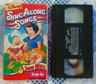 Disneys Sing Along Songs - Snow White Heigh Ho Vhs 1993 Video Vintage Rare Old