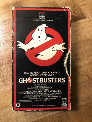 Rare Oop 1st Edition Ghostbusters Vhs Rca Sideload Box Video Tape Horror Comedy