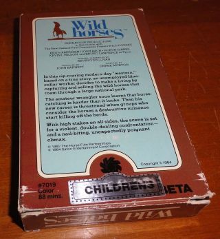 Wild Horses Beta Movie Tape OOP RARE 1984 Keith Aberdein John Bach Robyn Gibbes 2
