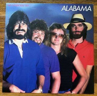 Alabama The Closer You Get.  Rare Promo 12 X 12 Poster Flat 1983