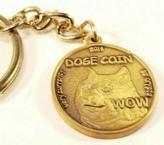Dogecoin Commemorative & Collectible 3d Keychain 2014,  Rare Many Wowz