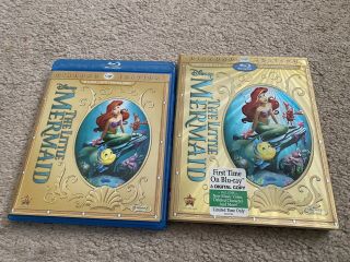 Disney The Little Mermaid (blu - Ray/dvd) - Slip Cover - Diamond Edition - Rare