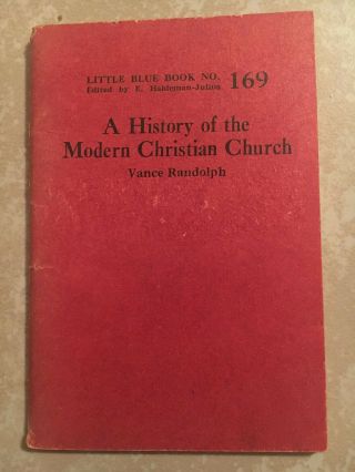 Rare Vintage Little Blue Book No.  169 - A History Of The Modern Christian Church
