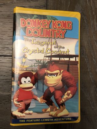 Donkey Kong Country The Legend Of The Crystal Coconut 1997 Rare Vhs Tape