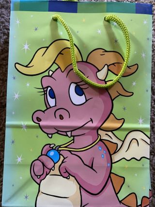 Rare Vtg 2001 Dragon Tales Gift Bag Sack Any Occasion Medium Size Zak Weezy Ord