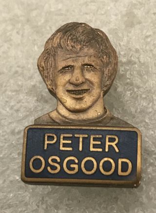 Very Rare Collectable Chelsea Supporter Enamel Badge - Blues Legend Peter Osgood