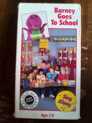 Barney Goes to School: Sing Along (1990) RARE WHITE VHS Box 2