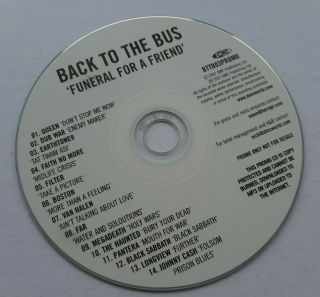 Funeral For A Friend - Back To The Bus - Promo Cd Rare Lp Queen