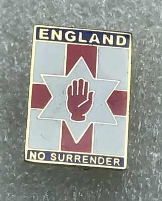 England & Ulster Loyal Supporter Enamel Badge - Very Rare - Wear With Pride