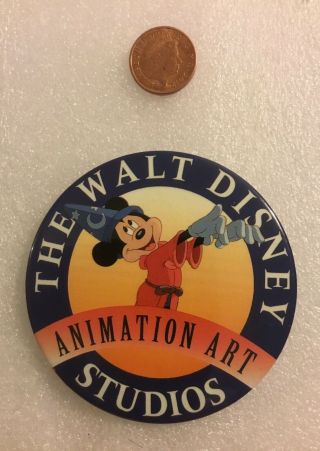 Rare Vintage Disney Cast Members Pin Badge Walt Disney Studios Animation Art