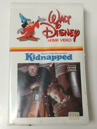 Disney Vhs Kidnapped 1960 White Clamshell Rare