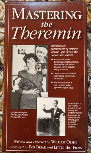 Mastering The Theremin Vhs 1995 Leon Lydia Kavina Big Briar.  Rare