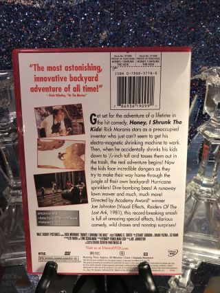 Honey,  I Shrunk the Kids Rick Moranis DVD Rare Red Case Walt Disney 1989 Vintage 2