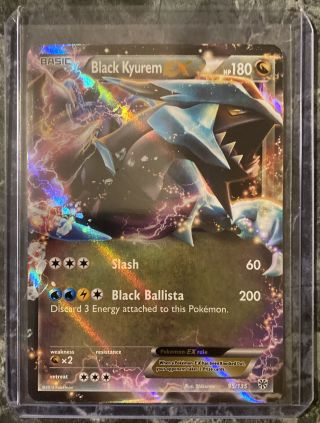 Black Kyurem Ex 95/135 Ultra Rare Pokemon Card With Toploader