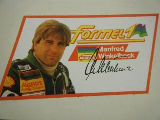 Manfred Winkelhock Sticker 1980s Very Rare Formula 1 Formel 1 F1 Gp Augros