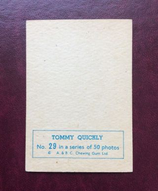 A&BC 1965 RARE TOP STARS CARD - 29 TOMMY QUICKLY 2